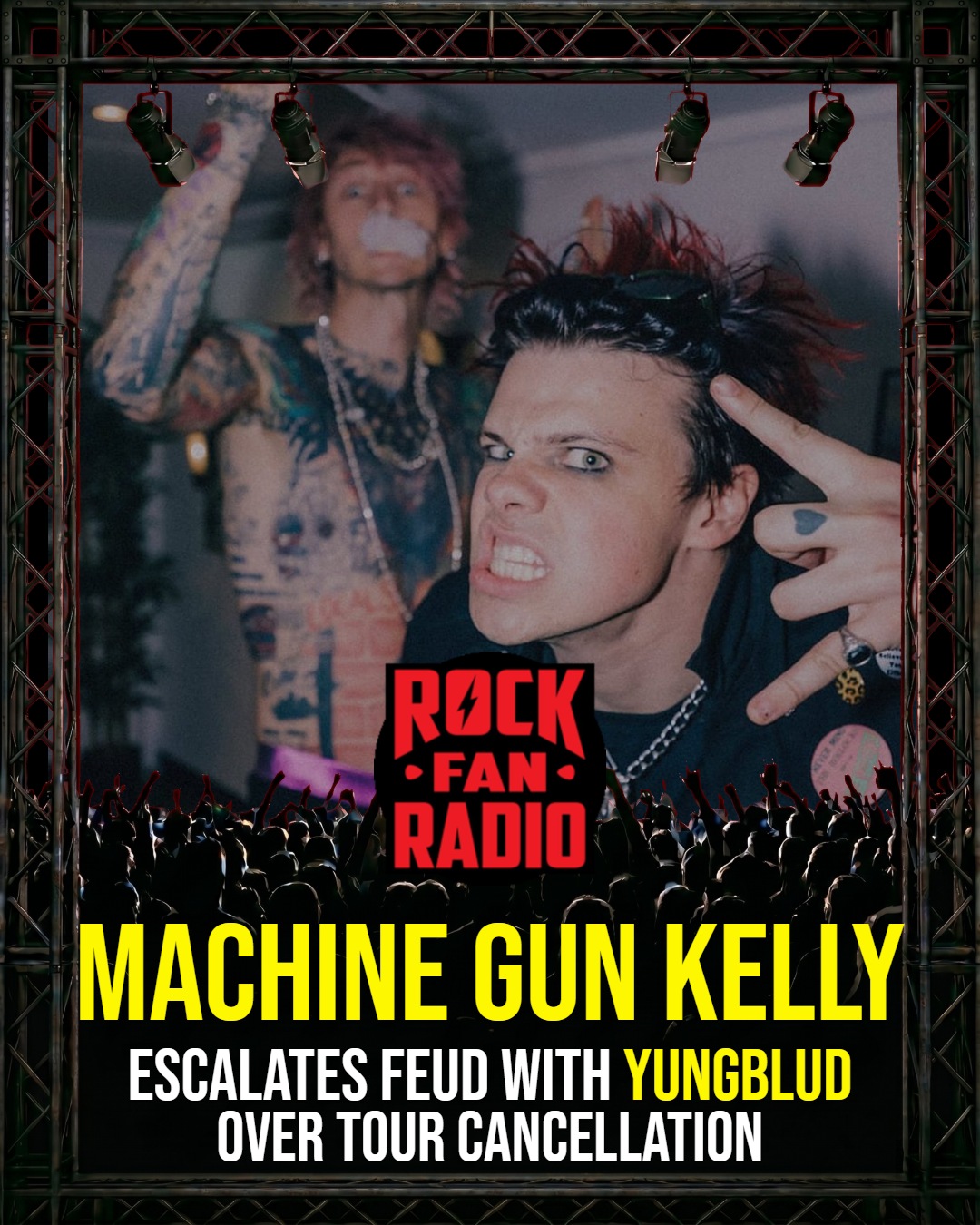 Machine Gun Kelly Escalates Feud With Yungblud Over Tour Cancellation