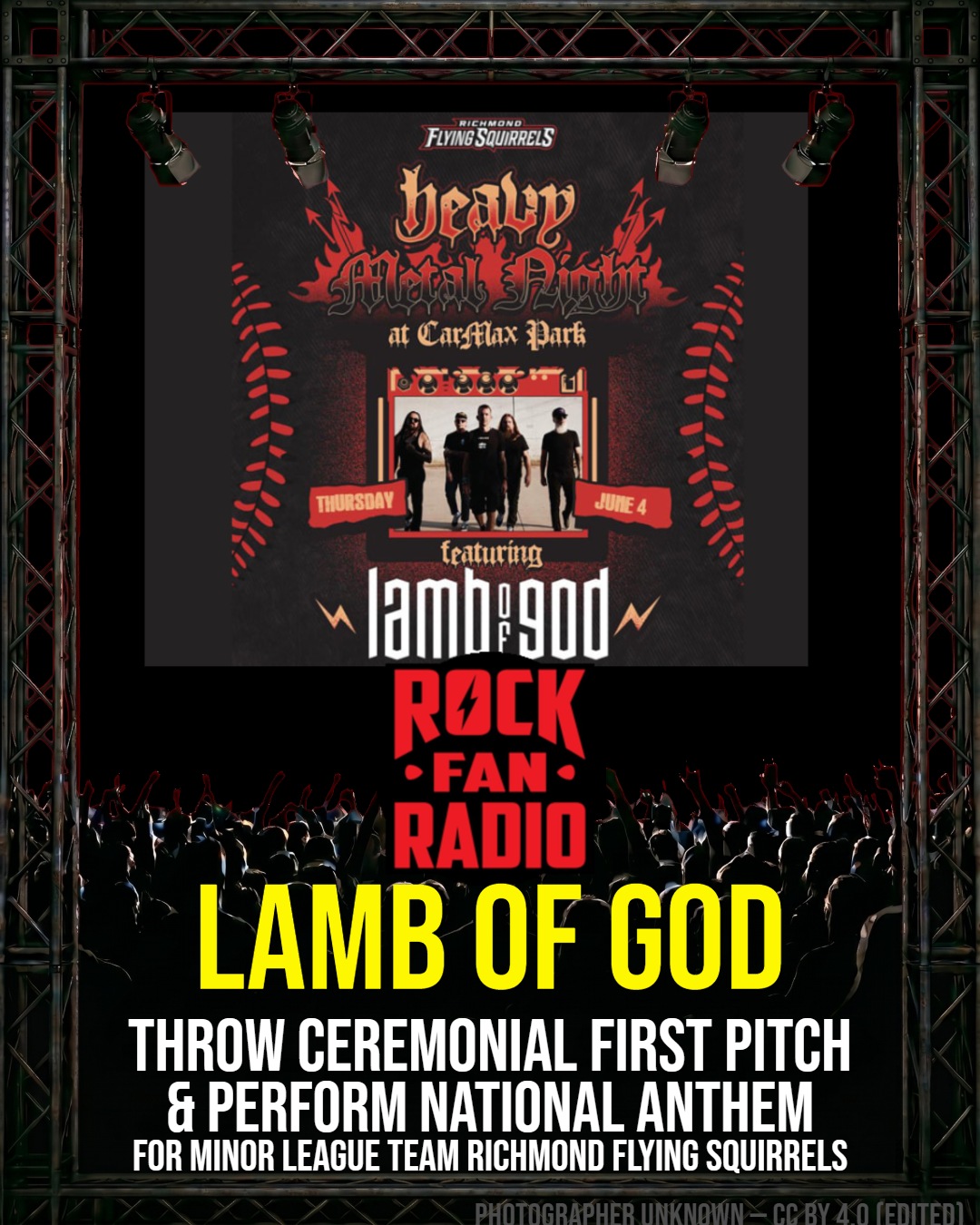 Lamb of God Throw Ceremonial First Pitch & Perform National Anthem