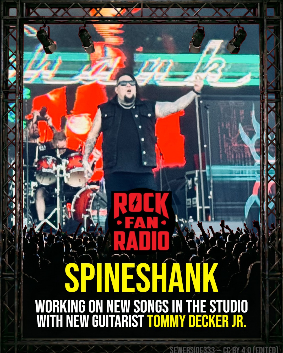 Spineshank working on new songs in the studio