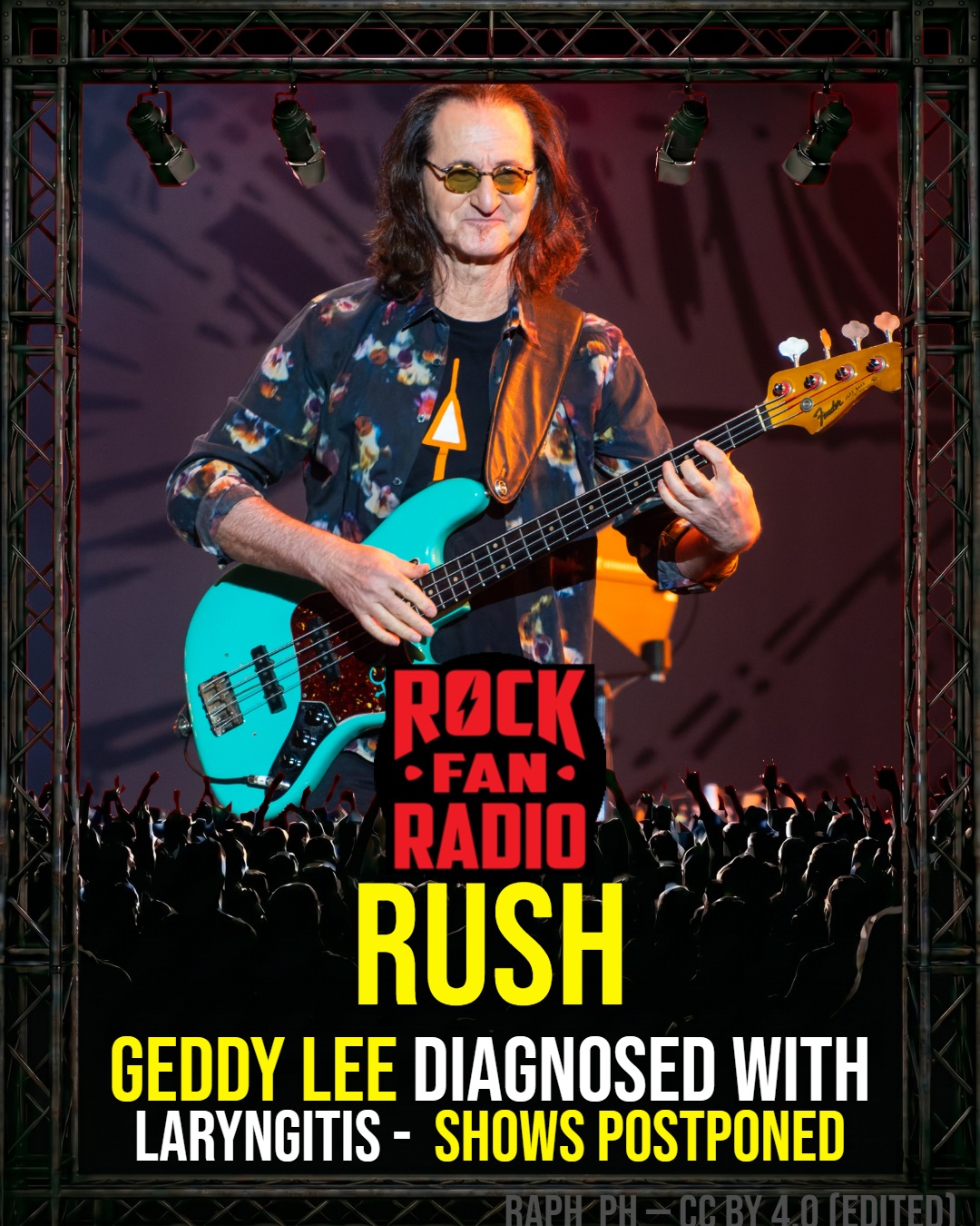 Rush’s Geddy Lee Diagnosed With Laryngitis, Shows Postponed