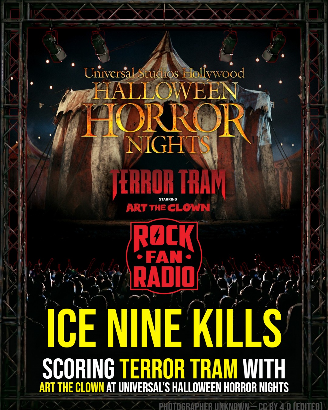 Ice Nine Kills Scoring ‘Terror Tram’ With Art The Clown At Universal’s Halloween Horror Nights
