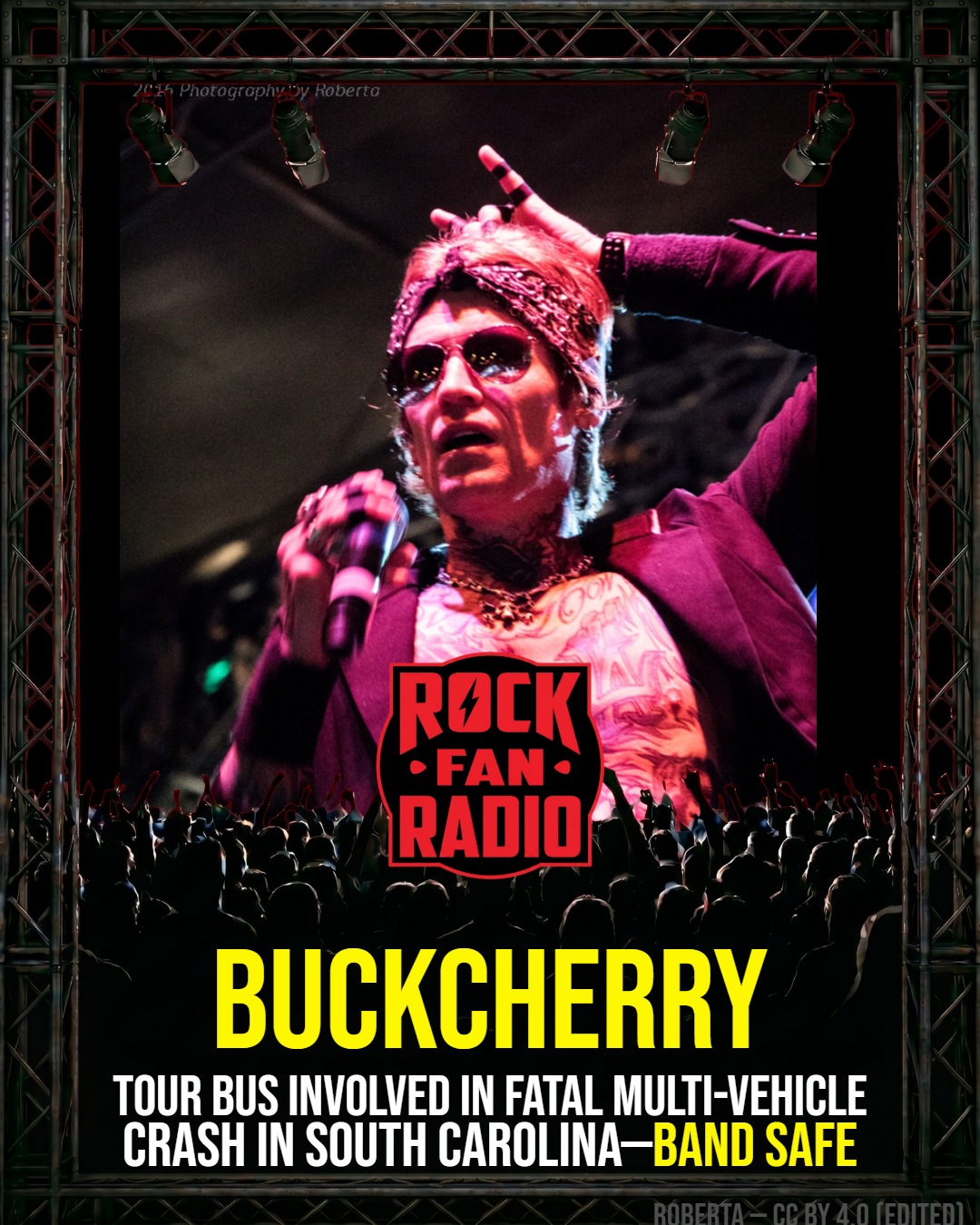 Buckcherry Tour Bus Involved in Fatal Multi-Vehicle Crash in South Carolina—Band Safe