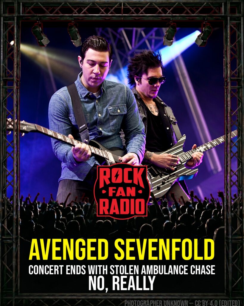 Avenged Sevenfold Concert Ends With Stolen Ambulance Chase—No, Really