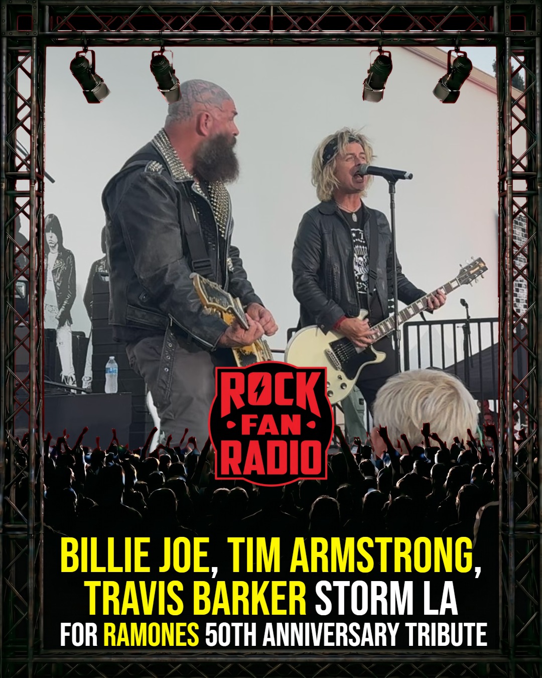 Billie Joe, Tim Armstrong, Travis Barker Storm LA for Ramones 50th Anniversary Tribute