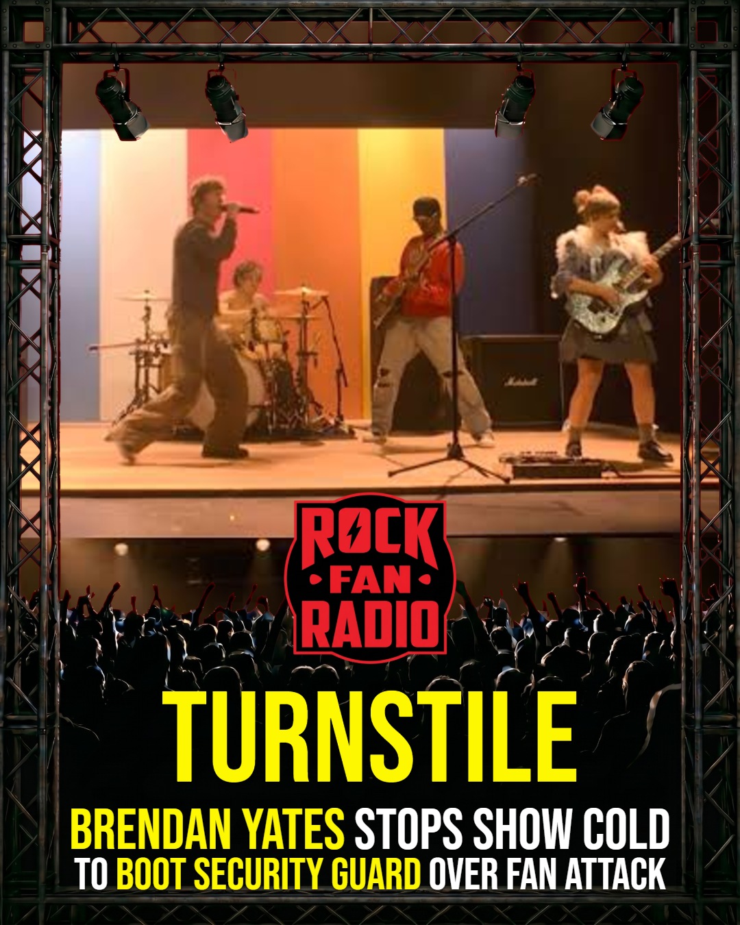 Turnstile’s Brendan Yates Stops Show Cold to Boot Security Guard Over Fan Attack