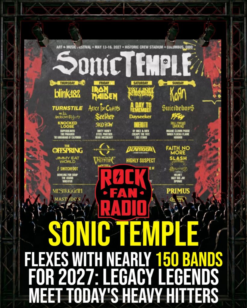 Sonic Temple Flexes With Nearly 150 Bands for 2027: Legacy Legends Meet Today’s Heavy Hitters