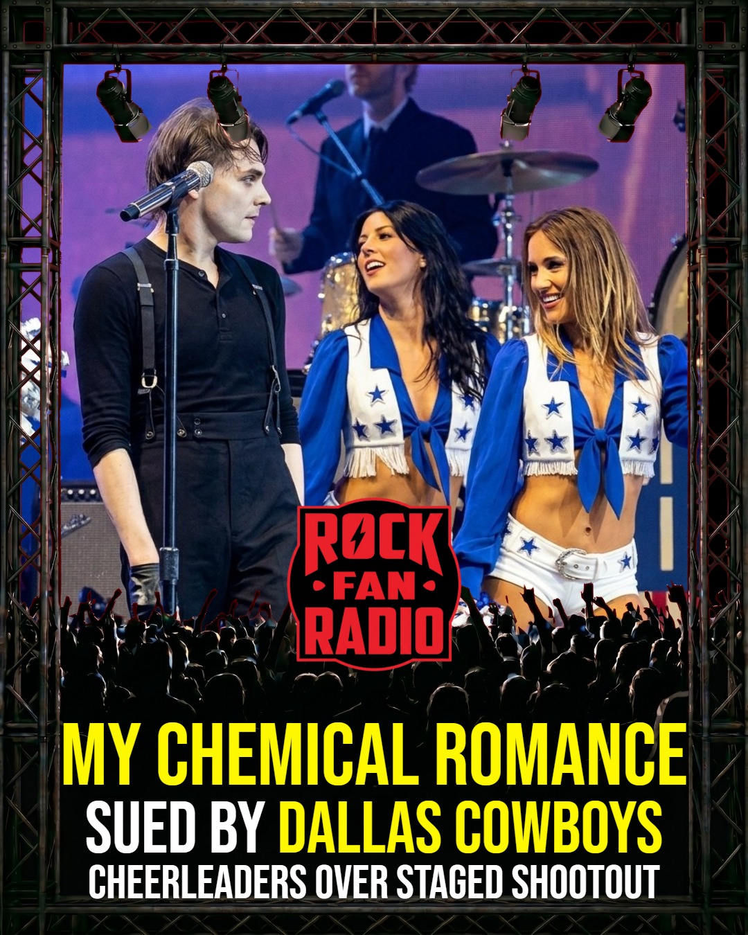 My Chemical Romance Sued by Dallas Cowboys Cheerleaders Over Staged Shootout